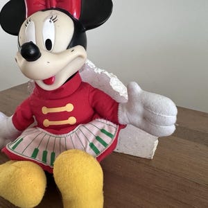 Disney's Minnie Mouse soft plush toys with hard plastic head Vintage image 3