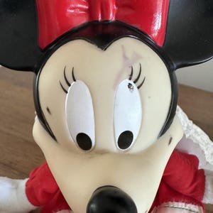 Disney's Minnie Mouse soft plush toys with hard plastic head Vintage image 2