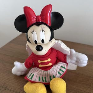 Disney's Minnie Mouse soft plush toys with hard plastic head Vintage image 1