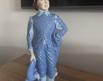 Vintage Blue Boy Ceramic Figurine 40cm