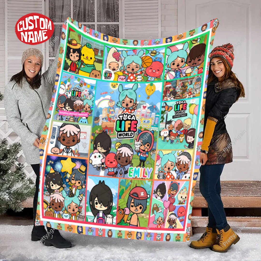 Personalized Toca Boca Quilt Blanket Toca Life World Blanket Etsy