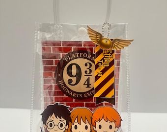 Harry Potter Wizard Theme Favor Bag | Personalized Birthday Treat Bag | Magic School Party Favors | Custom Kids Goodie Bag