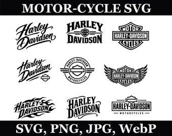 Pacchetto SVG per motociclisti: sagome, loghi e disegni (download digitale)