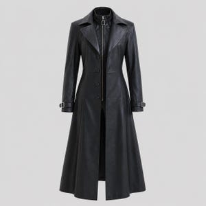 Albert Wesker Resident Evil 5 Cosplay Coat, Men’s & Women’s Real Leather Black Trench Coat