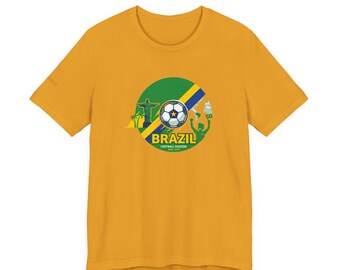 Brazil Soccer Crest T-Shirt | Football Ball, Rio Christ the Redeemer