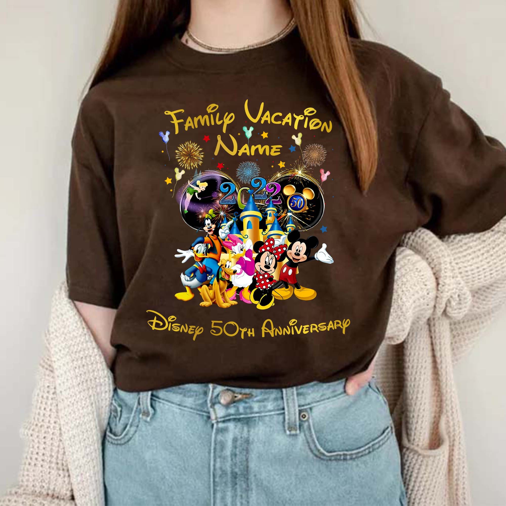 Discover Custom Disney Family Vacation Shirts, Disney 50th Anniversary, Walt Disney Matching Shirts, Disney Family 2022, Disney Trip 2022, Family Tee