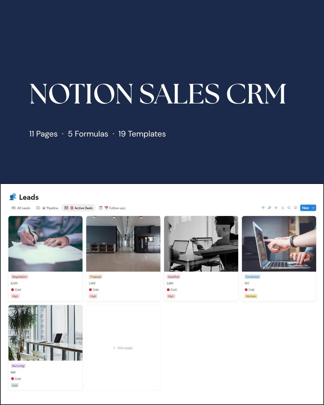 Notion CRM Template | Lead Tracker & Sales Pipeline | Client Management ...