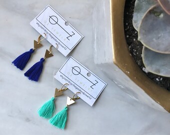 Triangle Tassel Earrings