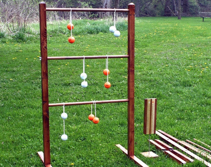 Wooden Ladder Ball Game Sets Outdoor Wedding Game Family Etsy