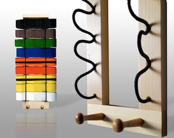 Martial Arts Belt Display Rack • Oak or Pine Wall Holder for Karate Taekwondo Obi