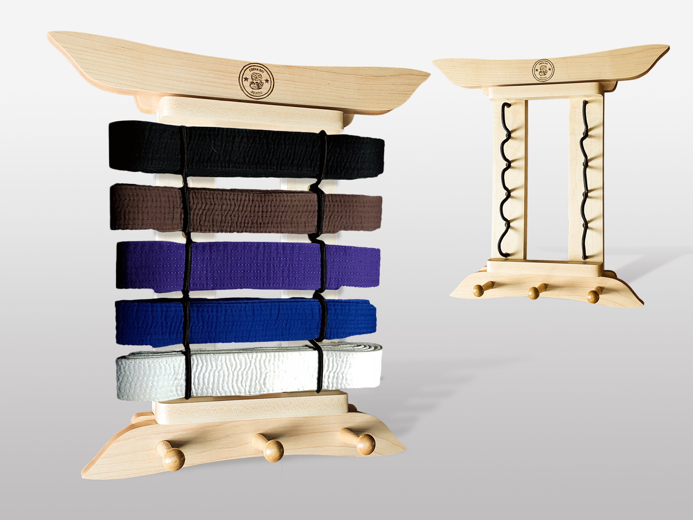 Brazilian Jiu Jitsu Belt Display BJJ Belt Rack For Belts Plus Medals