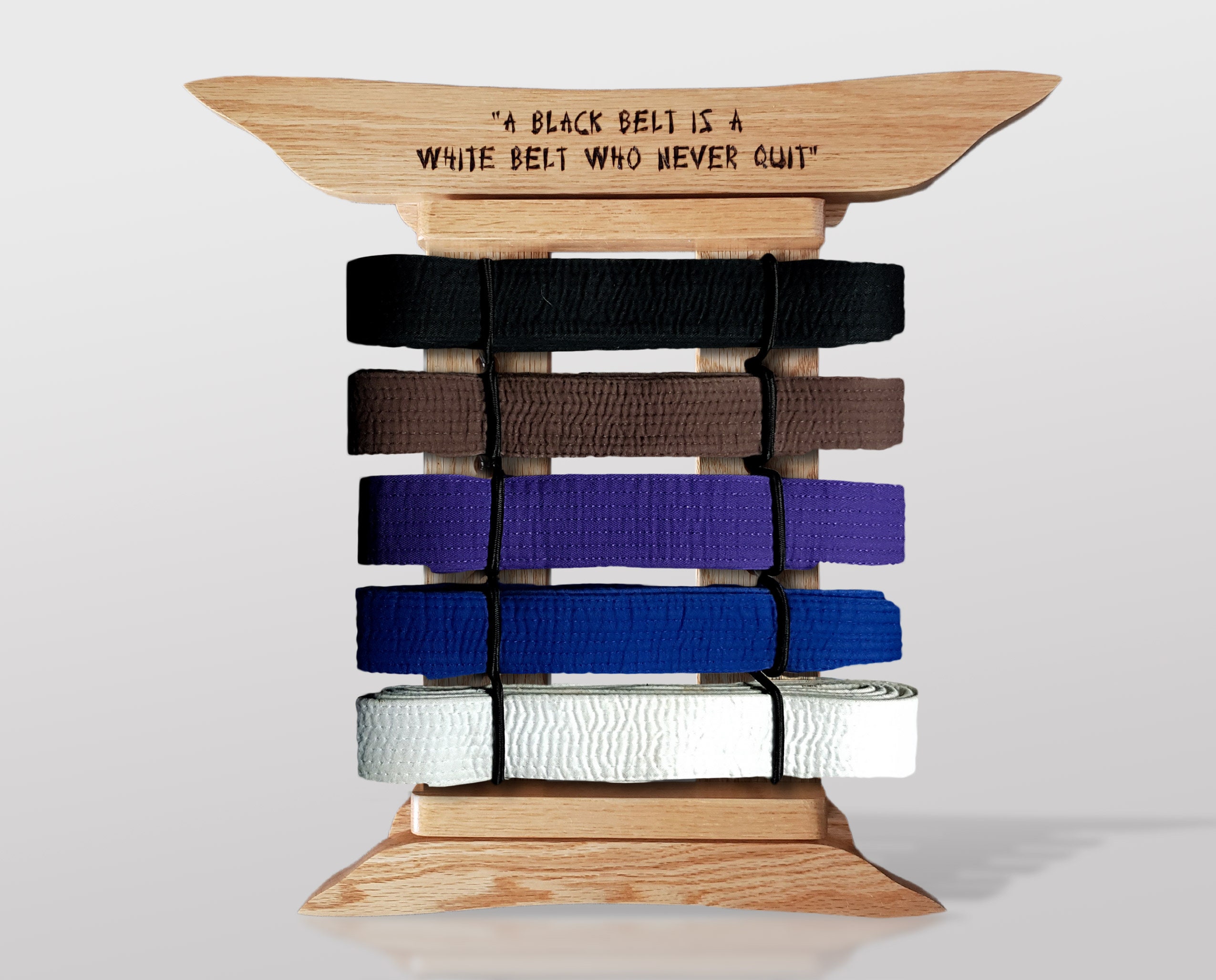 10 personalised martial arts belts holder rack display karate birthday taekwondo 
