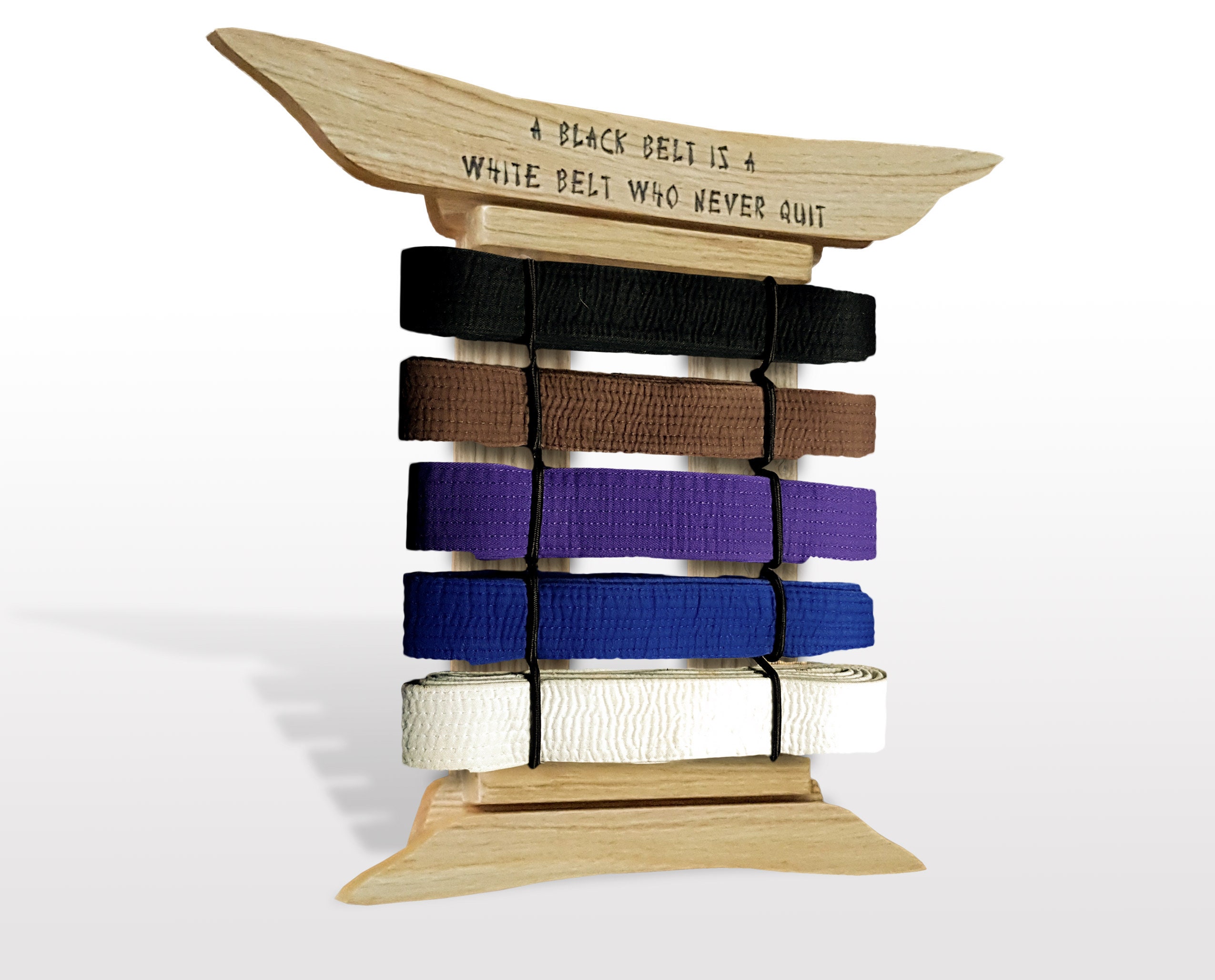 Martial Arts Belt Display Custom Oak Karate Belt Rack Etsy