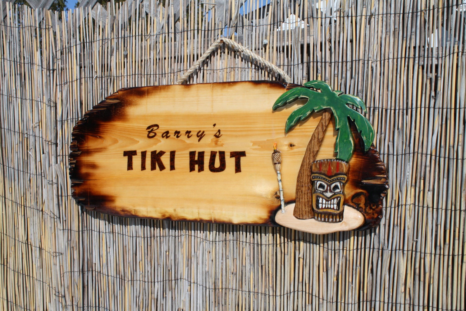 Wooden Tiki Signs for Your Backyard Pool Bar and Patio Cabana Etsy Canada