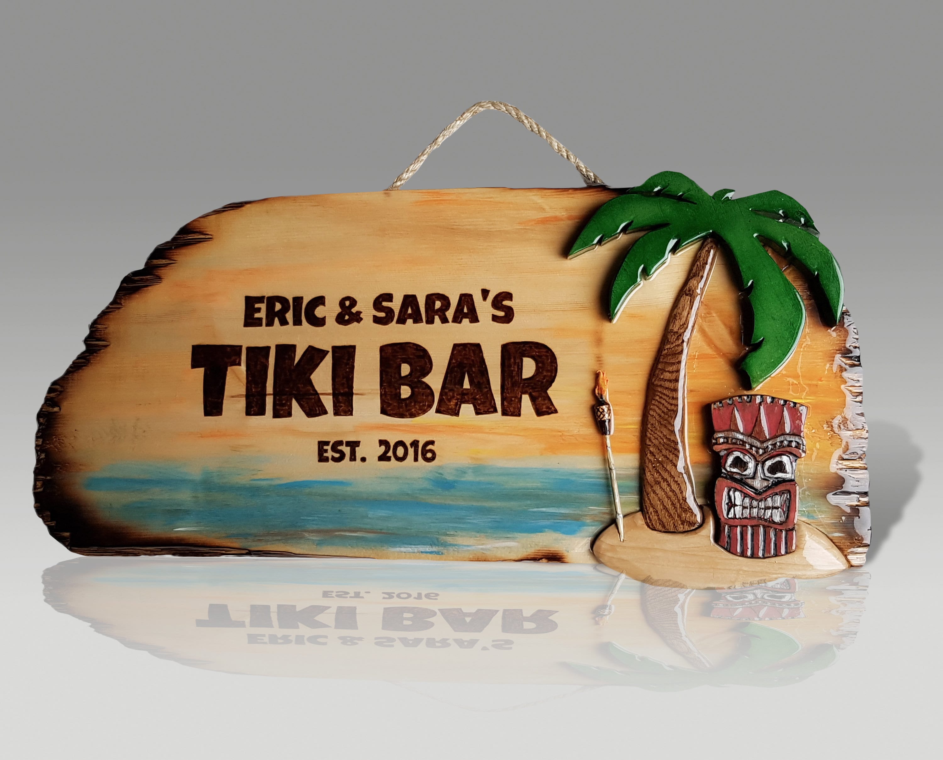 Tiki Hut Sign Custom Personalized Tiki Bar Pool Bar signs Etsy
