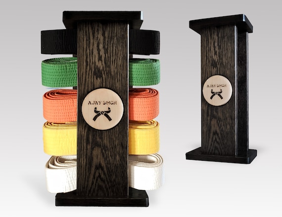 Martial Art Belt Displays Oak Shelf or Wall Hanging Karate Belt Holder Organizer Rack Jujitsu Personalized Wooden Taekwondo BJJ Jiu jitsu Etsy Australia