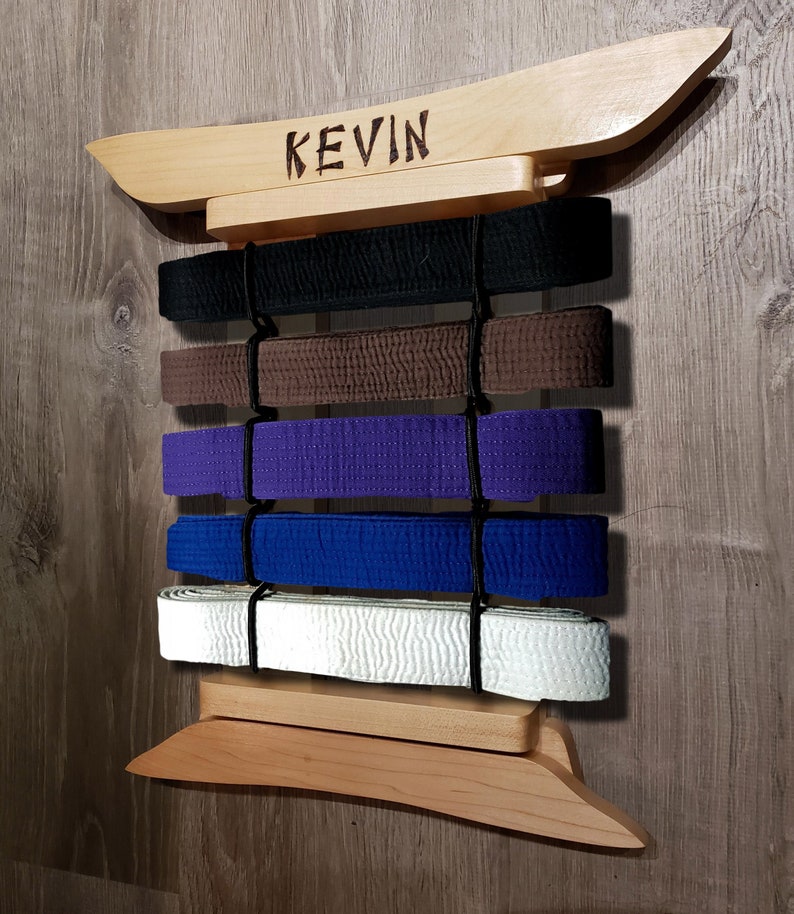 Karate Belt Displays Personalized Taekwondo Jujitsu Martial Etsy