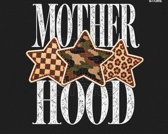 Camo Motherhood PNG, Football Mom Game Day Png, Checkered Touchdown Shirt Design, Distressed Football Sublimation, Sports Mom Digital File