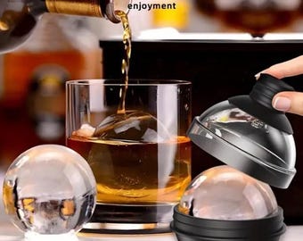 Silicone Ice Cube Tray Round 3 Piece Ice Ball Maker Mold