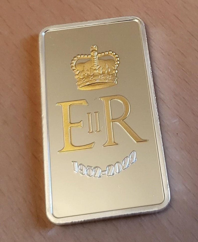 Exquisite Queen Elizabeth II Silver Bar 0.5 Fine from Perth Mint | Uncirculated Collectible Royalty 2022 image 3