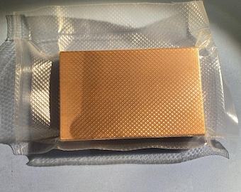 Lingote de cobre de 1 kg, cobre puro al 99,9% con certificado de fábrica, sellado al vacío.