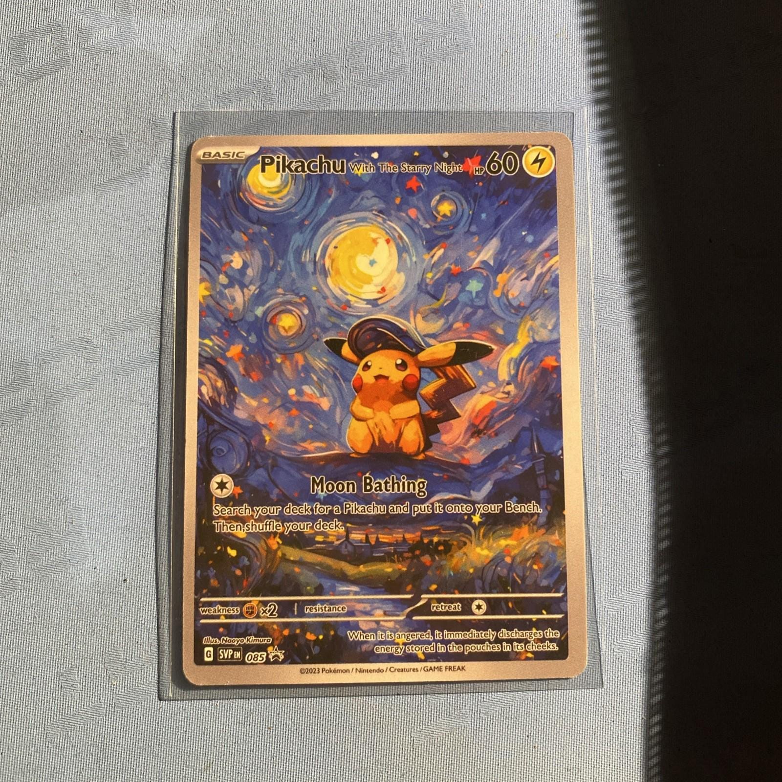 ポケモンカードゲーム Starry Night Van Gogh Pikachu Exclusive Pikachu Starry Night Card in Van Gogh Style - Holo