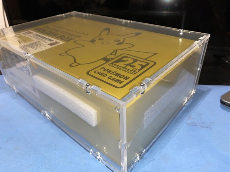 25th Anniversary Pikachu Card - Mint Sealed Acrylic Box - Collectible PSA 10 - Pokémon TCG Exclusive image 4