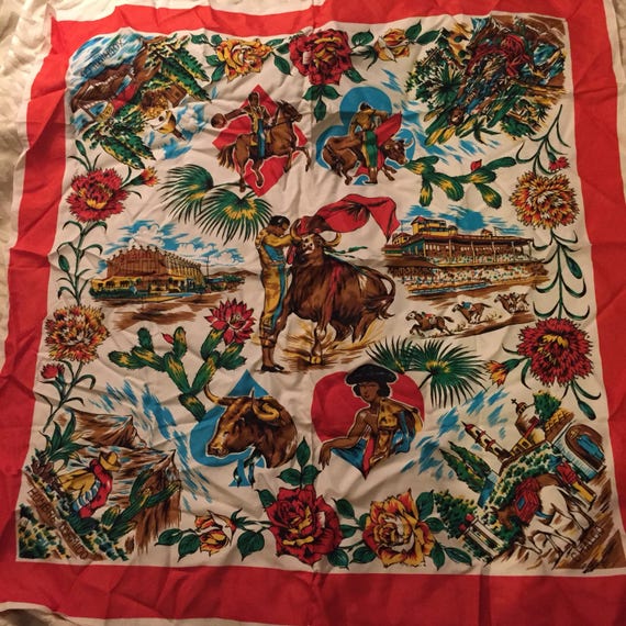El Matador Mexicano Vintage Souvenir Scarf