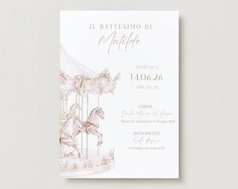 Set Coordinato Battesimo Personalizzato – Invito, Tableau, Segnatavoli e Segnaposto