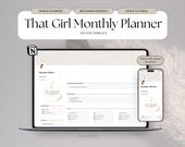 Minimal Monthly Planner Notion Template, Digital Monthly Planner, Task Tracker, Productivity Planner, Notion Calendar, Undated Planner