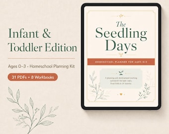The Seedling Days - Early Learning Planner | Baby & Toddler Home Learning | PDF + Spreadsheet Workbooks
