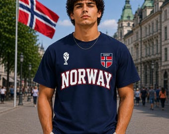 Camiseta de aficionado al fútbol de Noruega, camiseta azul marino para seguidores, ropa para el día del partido.