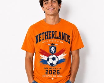 Camiseta de aficionado al fútbol de los Países Bajos, camiseta de apoyo para la Copa Mundial de Fútbol 2026 de los Países Bajos
