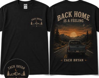 Zach Bryan Back Home Feeling T-Shirt, Vintage Country Music Tee
