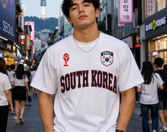 Camiseta de aficionado al fútbol de Corea del Sur, camiseta de apoyo para el día del partido 2026