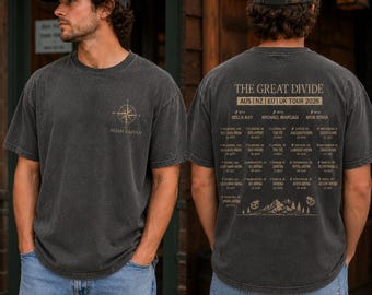 Camiseta de concierto Comfort Colors® de Noah Kahan The Divide Tour 2026