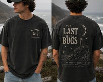 Camiseta de la gira "The Last Of The Bugs" de Noah Kahan, merchandising de conciertos de música folk.
