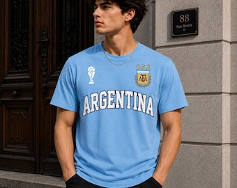 Camiseta de aficionado al fútbol de Argentina 2026, camiseta de Argentina para el Mundial.
