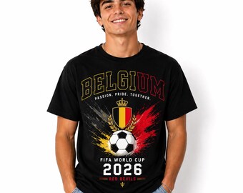 Camiseta de aficionado al fútbol de Bélgica 2026, camiseta de los Diablos Rojos, orgullo de la Copa del Mundo