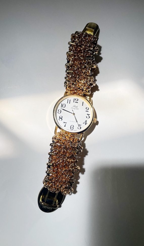 Vintage statement chain watch - image 1