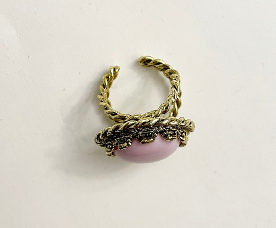 Vintage light pink ring - image 3
