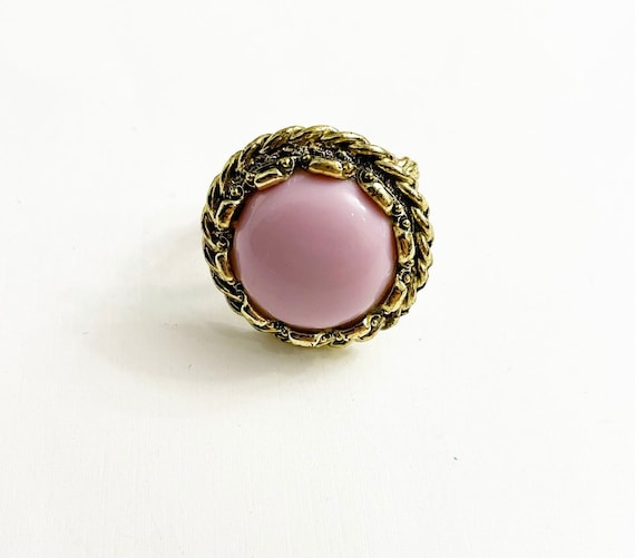 Vintage light pink ring - image 2