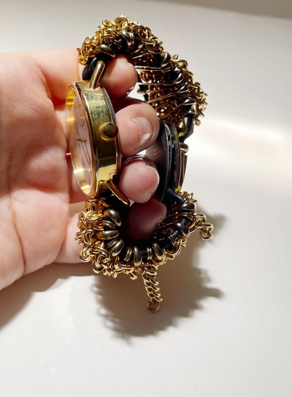Vintage statement chain watch - image 3