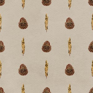 Autumn Seamless Pattern, Robin & Botanical Digital Paper, Fall Pattern, Hand Painted Nature Design, 3600x3600 JPG