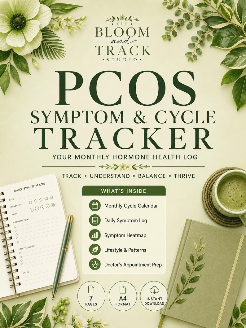 PCOS Symptom & Cycle Tracker Printable | Hormone Health Log | Instant ...