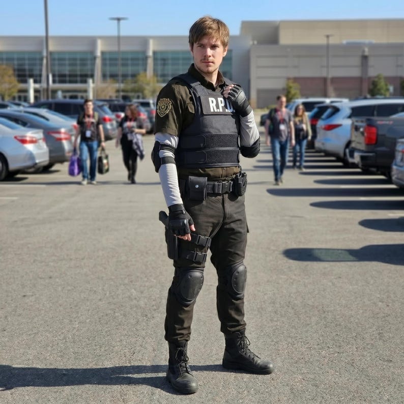 Re2 Rpd Riot Trooper Leon Kennedy RPD Cosplay Costume Full Set | Resident Evil 2 Remake ...