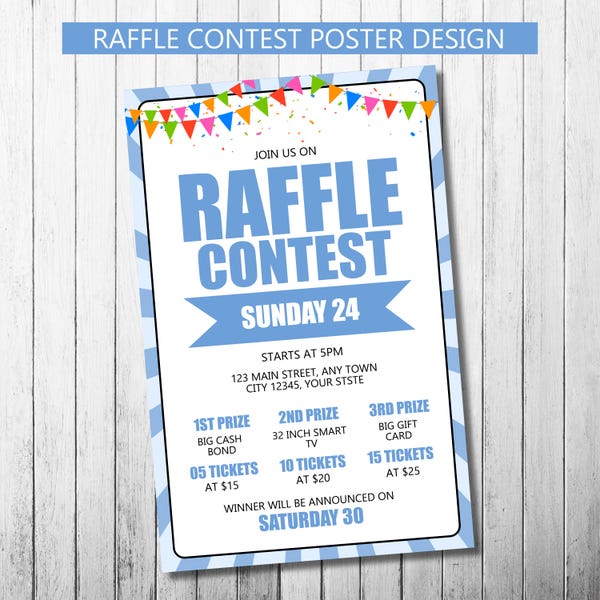Poster For Rafle Raffle Posters - Etsy UK