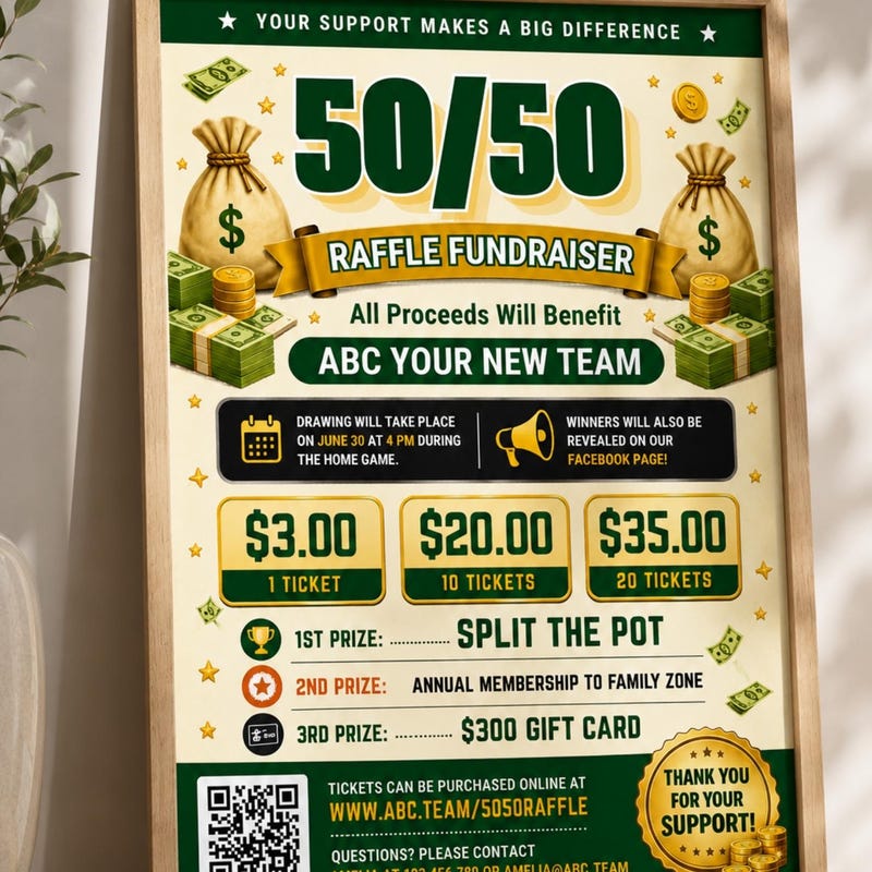 Poster For Rafle Raffle Fundraiser Poster - Etsy