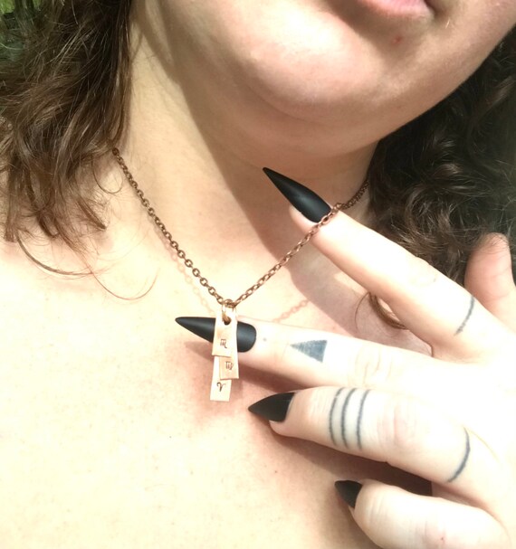 CUSTOM Big Three: Zodiac Necklace Sun 