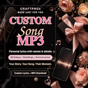 Canzone personalizzata in formato MP3 / Canzone personalizzata / Regalo di compleanno / Canzone d'amore / Regalo di anniversario / Canzone della buonanotte / Testo personalizzato / Download digitale